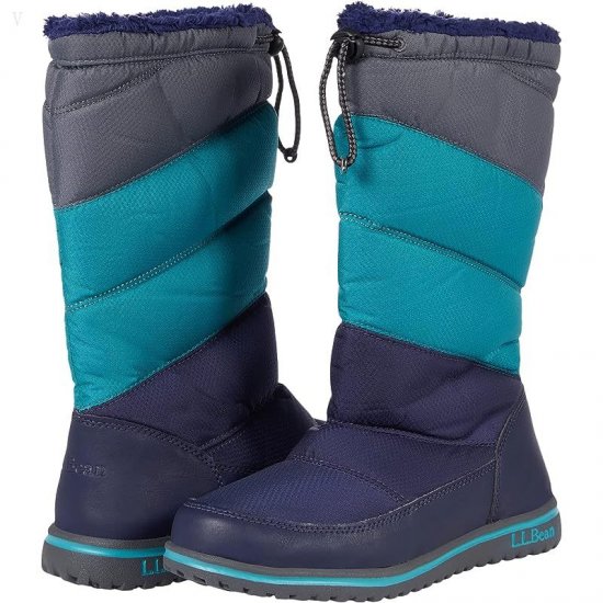 L.L.Bean Ultralight Water Resistant Snow Boot Tall (Toddler/Little Kid/Big Kid) Bright Navy/Blue Pine ID-o1wq1DTt