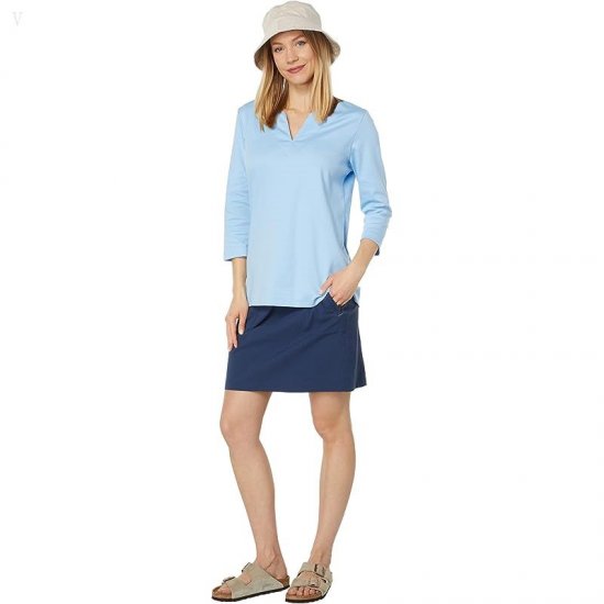 L.L.Bean Vista Camp Skort Nautical Navy ID-spuExM1D