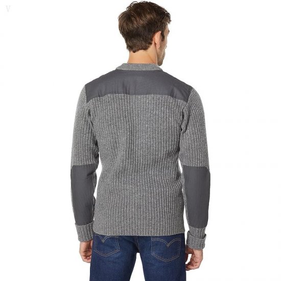L.L.Bean Commando Fatigue Henley Sweater Gray Heather ID-AL5F83M6