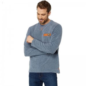 L.L.Bean Tumbled Sherpa Crew Mallard Blue ID-a72291kz