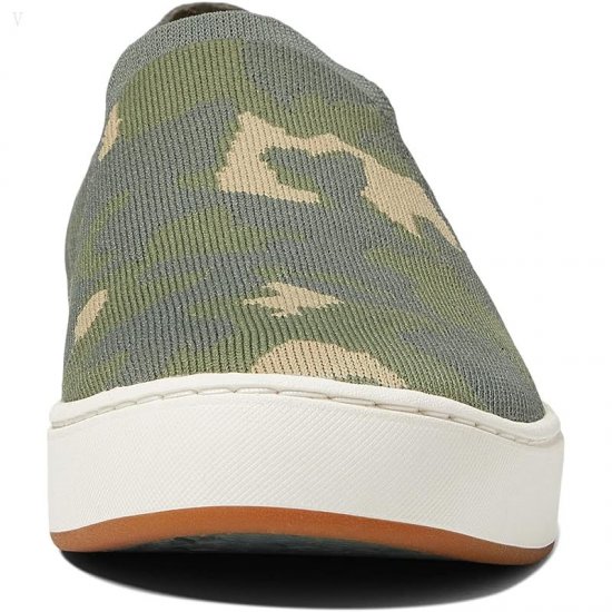 L.L.Bean Eco Bay Knit Sneaker Slip-On Deep Moss Camo ID-b8WCKSRN