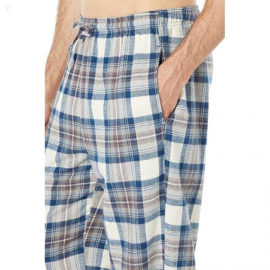 L.L.Bean Scotch Plaid Flannel Sleep Pants Regular Indigo Tartan ID-zet8urjn