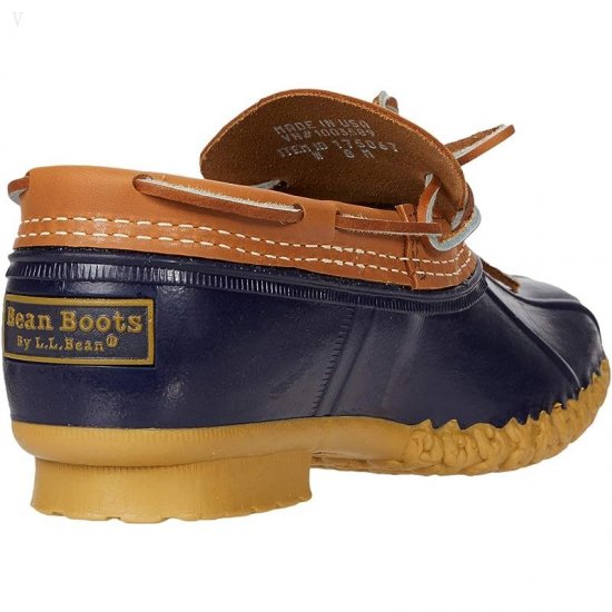L.L.Bean Bean Boots Rubber Moc Tan/Navy ID-MYRe99Jv