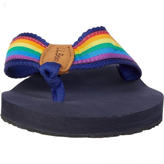 L.L.Bean Classic Maine Isle Flip-Flop 3 Motif Rainbow Stripe/Indigo Ink ID-q4C8LHvi