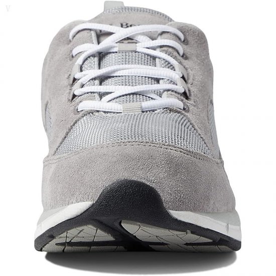 L.L.Bean Bean\'s Comfort Fitness Walker Suede Mesh Frost Gray ID-7R3kbuns