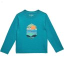 L.L.Bean Graphic Tee Glow in the Dark Long Sleeve (Big Kids) Teal Blue Horizon ID-S18vw9YT