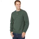 L.L.Bean Katahdin Iron Works Bonded Waffle Fleece Henley Slightly Fitted Regular Black Forest Green Heather ID-Uil0yQLz