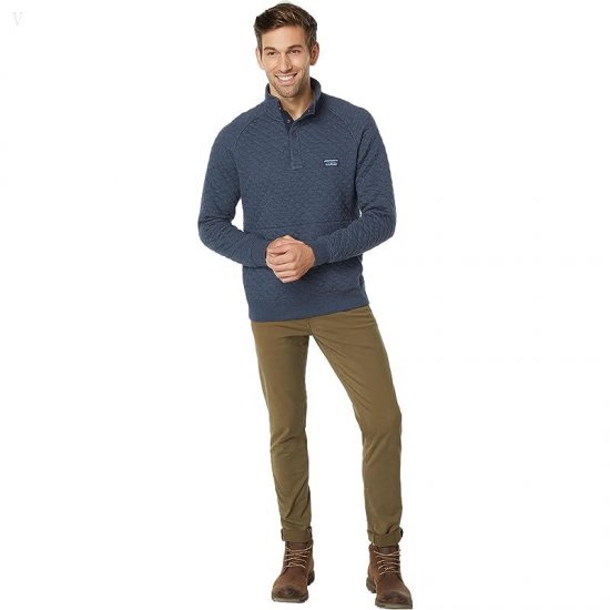 L.L.Bean Quilted Sweatshirt Indigo Heather ID-z7QefRnO