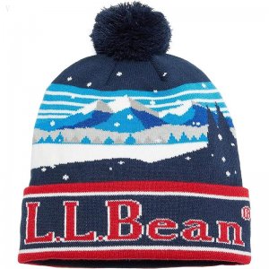 L.L.Bean Katahdin Pom Hat Navy ID-x2Ku5sOw