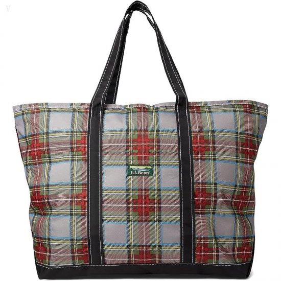 L.L.Bean Everyday Lightweight Tote Plaid Large Grey Stewart ID-5nHDLVJF