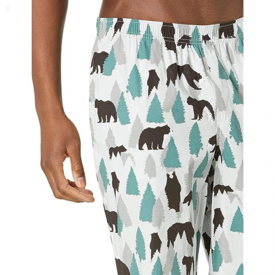 L.L.Bean Comfort Stretch Woven Sleep Pants Regular Flint Bear ID-4MmDOgic