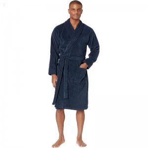 L.L.Bean Organic Terry Cloth Robe Regular Navy ID-NL6yQzS3