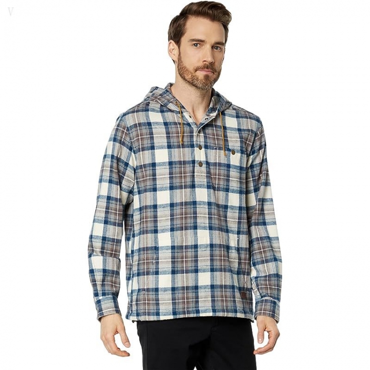 L.L.Bean Scotch Flannel Anorak Traditional Fit Indigo Tartan ID-a7x7QqM3 - Click Image to Close
