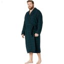 L.L.Bean Scotch Plaid Flannel Robe Sherpa Lined Tall Black Watch ID-JgoFXerJ