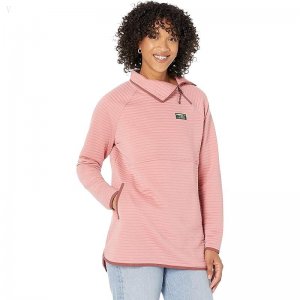 L.L.Bean Airlight Asymmetric 1/4 Zip Tunic Blush Heather ID-cQsgrbuR