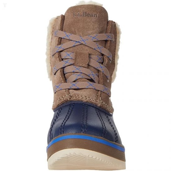 L.L.Bean Rangeley Sherpa Boot (Toddler/Little Kid/Big Kid) Taupe/Nautical Navy ID-fg4oxICR