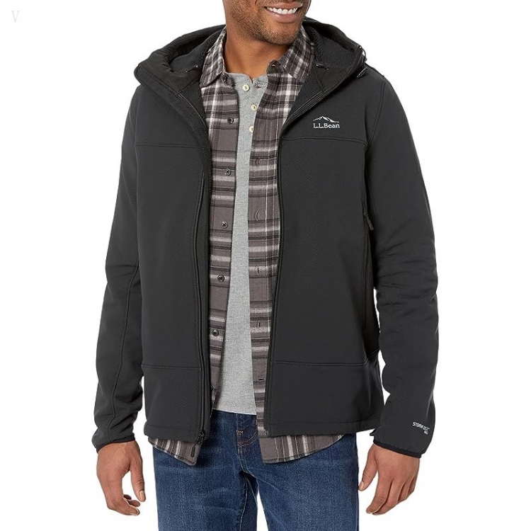 L.L.Bean Storm Fleece Pro Hoodie Black ID-S3l6XJcX - Click Image to Close