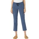 L.L.Bean Lakewashed Chino Pull-On Chambray Stripe Pants Ankle Dark Indigo ID-sfieQJy4