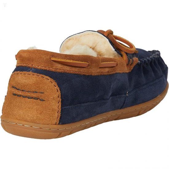 L.L.Bean Wicked Good Moccasins Carbon Navy/Saddle ID-OroigdxL