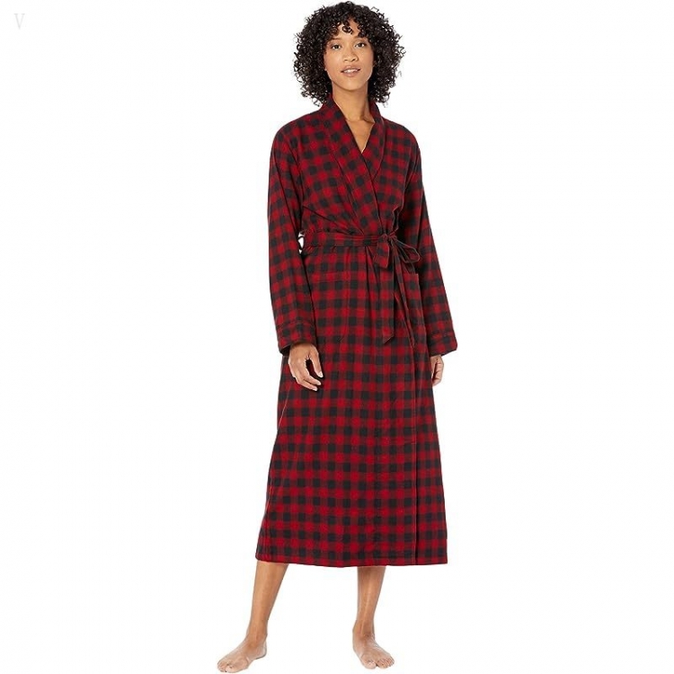 L.L.Bean Scotch Plaid Flannel Robe Unlined Plaid Rob Roy ID-qfVD7umC - Click Image to Close
