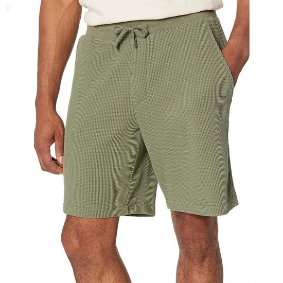 L.L.Bean Comfort Waffle Lounge Shorts Deep Olive ID-CyOfSLJ0