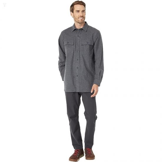 L.L.Bean Chamois Shirt Regular Charcoal Gray Heather ID-AbPDSE1H