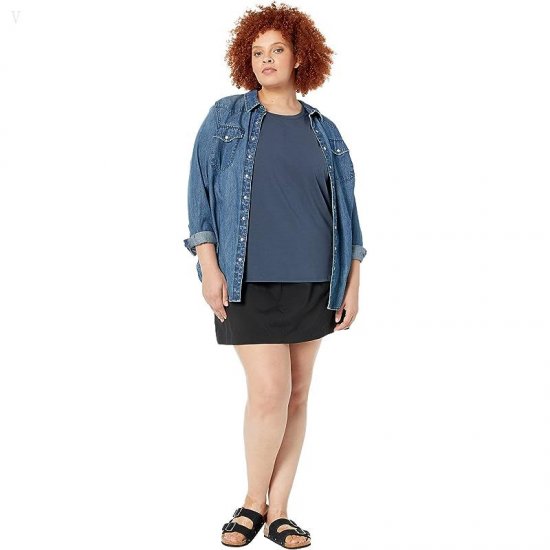 L.L.Bean Plus Size Vista Camp Skort Classic Black ID-7mYN418c