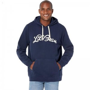 L.L.Bean 1912 Sweatshirt Hooded Logo - Tall Classic Navy ID-KXq4IJrm