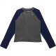 L.L.Bean Fitness Fleece Long Sleeve Tee Color-Block (Little Kids) Gray Heather/Night ID-ipUW1weM