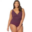 L.L.Bean Slimming Swimwear Tank Suit Royal Plum ID-um9itj96
