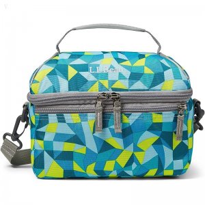 L.L.Bean Flip Top Lunch Box III Print Citron Geo Prizm ID-rGw3ejz0