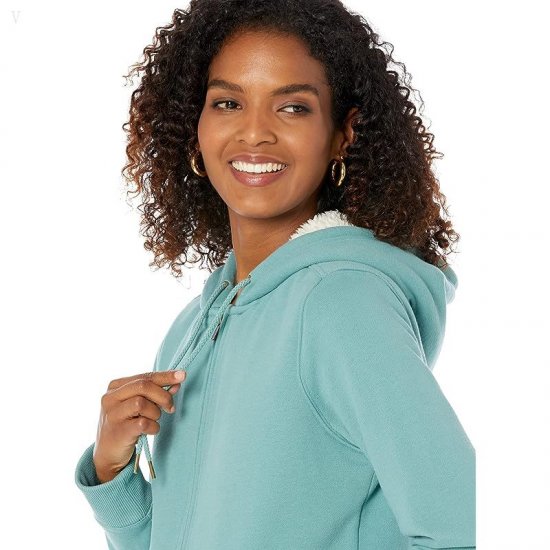 L.L.Bean 1912 Sherpa-Lined Hoodie Sea Pine ID-QhelNHJr