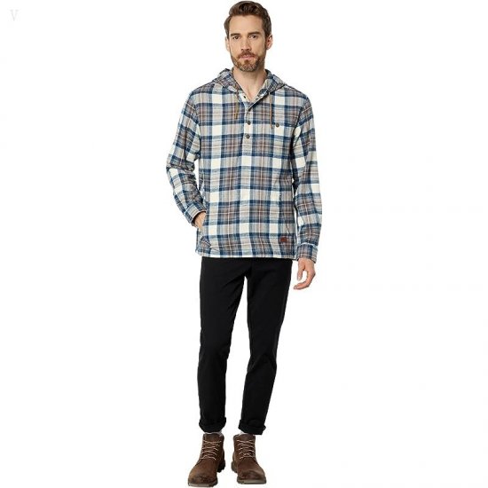 L.L.Bean Scotch Flannel Anorak Traditional Fit Indigo Tartan ID-a7x7QqM3