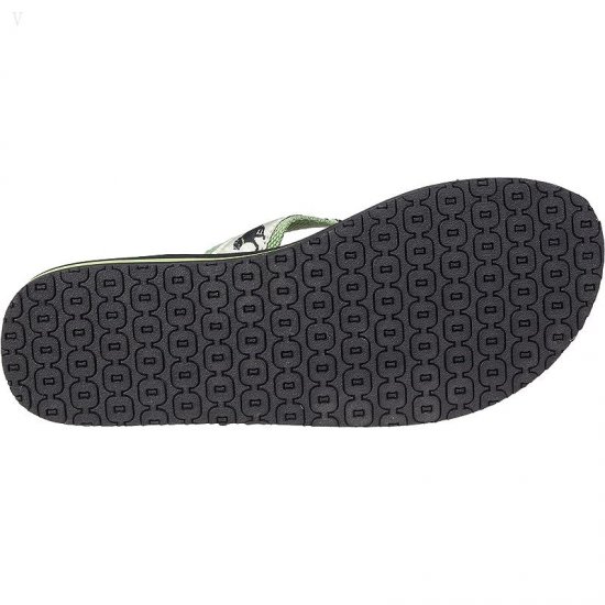 L.L.Bean Classic Maine Isle Flip-Flop 3 Motif Cream/Green Tea Lab Fetch ID-jW7Dguu7