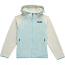 L.L.Bean Bean's Sweater Fleece Hooded Color-Block (Big Kids) Sailcloth/Light Mint ID-JqZry0Nd