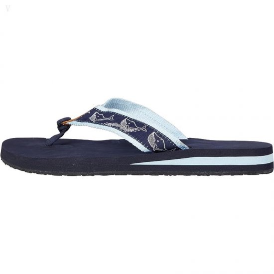 L.L.Bean Classic Maine Isle Flip-Flop 3 Motif Classic Navy Whale/Blue Haze ID-q28Gg5wx