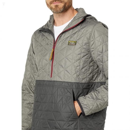 L.L.Bean Katahdin Insulated Pullover Color-Block Graphite/Shale Gray ID-sDEW4GZY