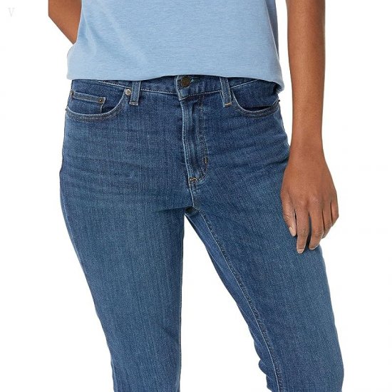 L.L.Bean BeanFlex High-Waist Ankle Jeans in Stonewashed Stonewashed ID-BZc4xan2