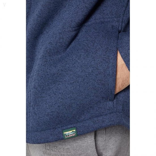 L.L.Bean Sweater Fleece Shirt Jac Regular Bright Navy ID-G9cM2wXz