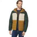 L.L.Bean Bean's Down Hooded Jacket Color-Block Fatigue Green/Deep Balsam ID-RJVu7Ktz