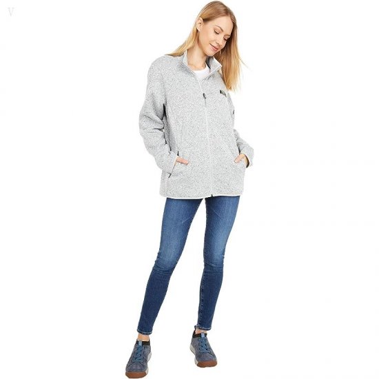 L.L.Bean Sweater Fleece Full Zip Jacket Pewter ID-H0feXhLg
