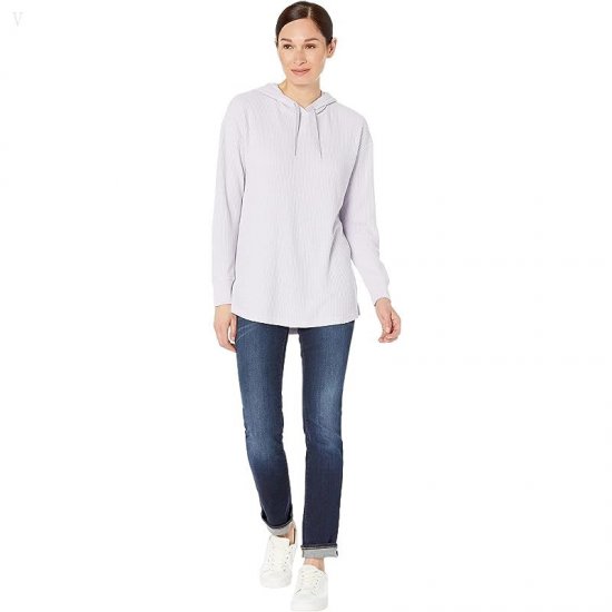 L.L.Bean Soft Stretch Waffle Hoodie Lilac Mist ID-TiEKINCR