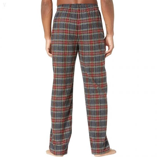 L.L.Bean Scotch Plaid Flannel Sleep Pants Tall Grey Stewart ID-fikDLWBg
