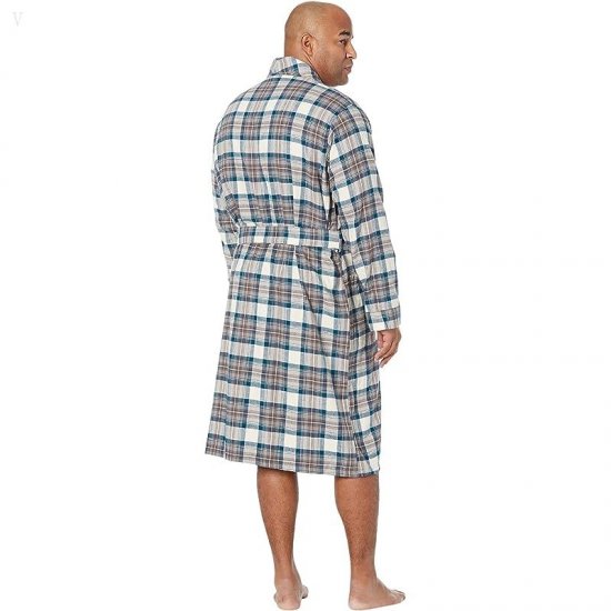 L.L.Bean Scotch Plaid Flannel Robe - Tall Indigo Tartan ID-47UYJQuT