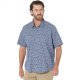 L.L.Bean Lakewashed Camp Shirt Short Sleeve Traditional Fit Vintage Indigo Camo ID-OlYl18Yo