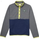 L.L.Bean Quilted Snap 1/4 Pullover (Big Kids) Charcoal Heather/Nautical Navy ID-nM95AJwO