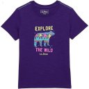 L.L.Bean Graphic Tee Glow in the Dark (Big Kids) Rich Purple Explore Wild ID-v8kQk3PL