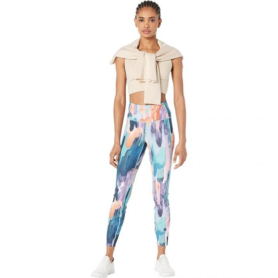 L.L.Bean Everyday Performance High-Rise 7/8 Leggings Prepare For Print Carbon Navy Paintbrush Camo ID-hGkIC0Zh