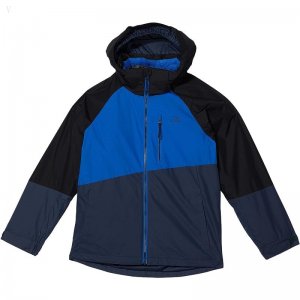 L.L.Bean Fleece Lined Color-Block 3-in-1 (Big Kids) Black/Deep Sapphire ID-cgjoahhu
