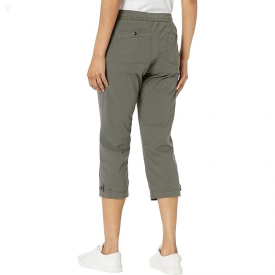 L.L.Bean Ripstop Pull-On Capri Pants Dark Taupe ID-m9hiFhG5